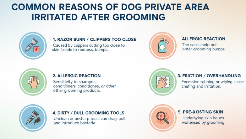 Common Reasons of Dog Private Area Irritated After Grooming