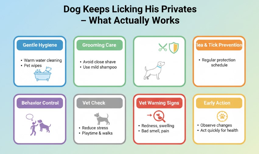 Solution of Dog Keep Licking His Privates