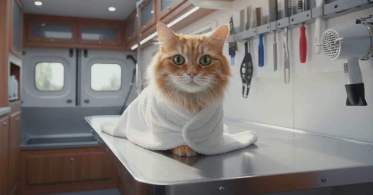 How to restrain cat for grooming