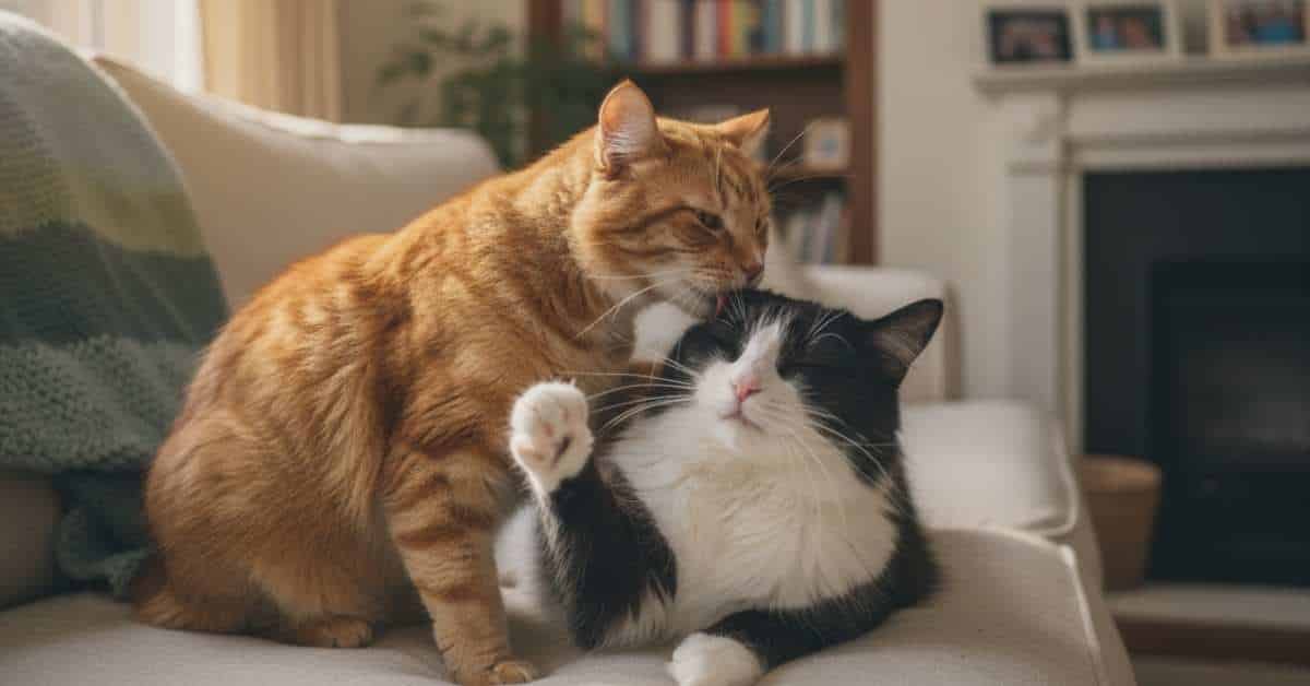 Why do my cats lick each other and then fight Why do my cats lick each other and then fight