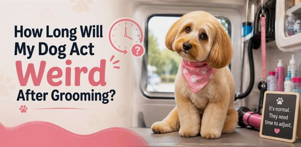 How long will my dog act weird after grooming